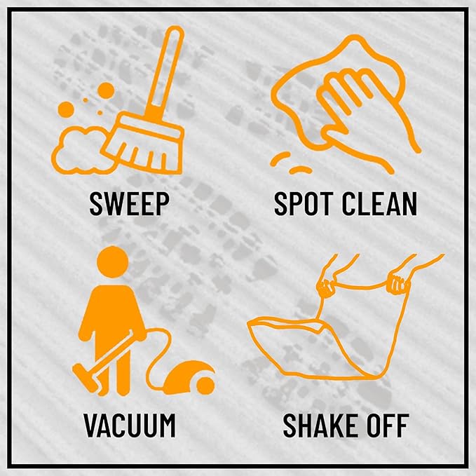 Ottomanson 2' x 51' Hallway Runner with Scraper Pile Extra Durable Non-Slip Rug Mat for Indoor & Outdoor Use - Ideal for Kitchen, Entryway, Patio & Garage - High-Traffic Carpet, Gray