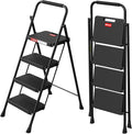 HBTower 4 Step Ladder, Step Stool Foldable for Adults with Wide Anti-Slip Pedal, Lightweight Step Ladders for Home and Kitchen