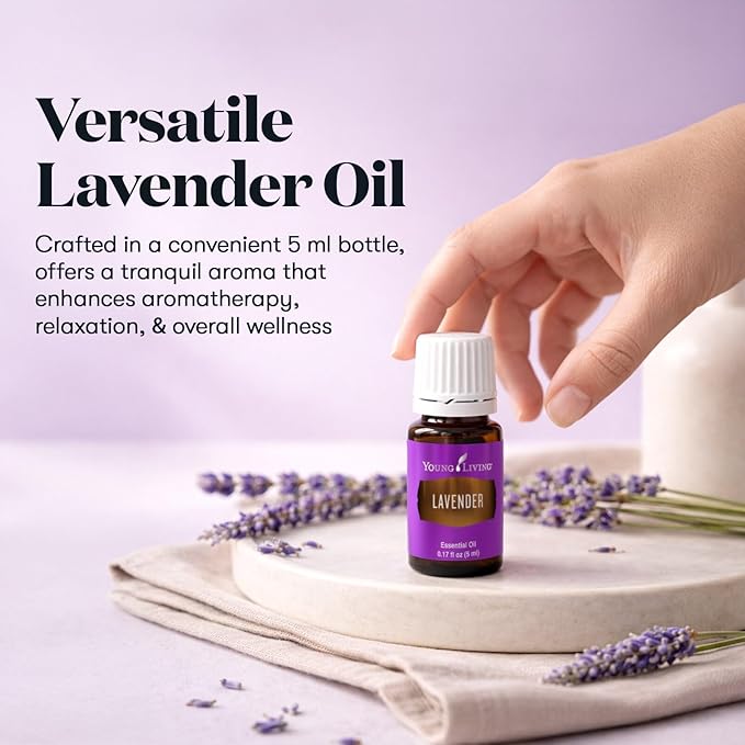Lavender Essential Oil 5ml by Young Living – Pure Lavender Oil for Aromatherapy, Essential Oil Diffuser, Skin & Relaxation, Essential Oils for Diffuser & Home Use
