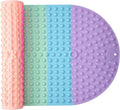 Silicone Push Pop Bath Mat – 33"x17.3" Extra Large Rainbow Bathtub Mat with 391 Suction Cups, CPC Certified Non-Slip Sensory Toy, Calming Stress Relief for Bath Time