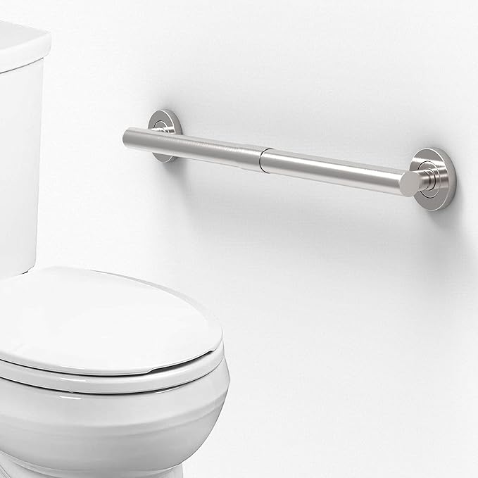 ADA Compliant Grab Bar,500lbs Weight Support for Bath Safety (24 inch, Brushed Nickel)