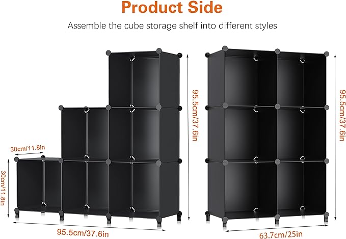HOMIDEC 6-Cube Storage Organizer, Closet Organizer Storage Cabinet Shelf Bookcase Bookshelf,Storage Cubes Organizers Cabinet for Kids,Closet, Bedroom,Bathroom