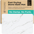 TOSORO - Stone Bath Mat Diatomaceous Earth Shower Mat Non-Slip Super Absorbent Diatomite Stone Bath Mats for Bathroom Floor Quick Drying Natural Easy to Clean (23.5 x 15) - Sandstone