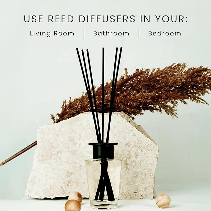 The Magic Scent Mahogany & Teakwood Reed Diffuser for Home - Luxury Scent Diffuser with Premium Fiber Reeds for Lasting Gentle Dispersal - Natural, Toxin-Free Aroma Inspired by Ambercrombie & Fitch
