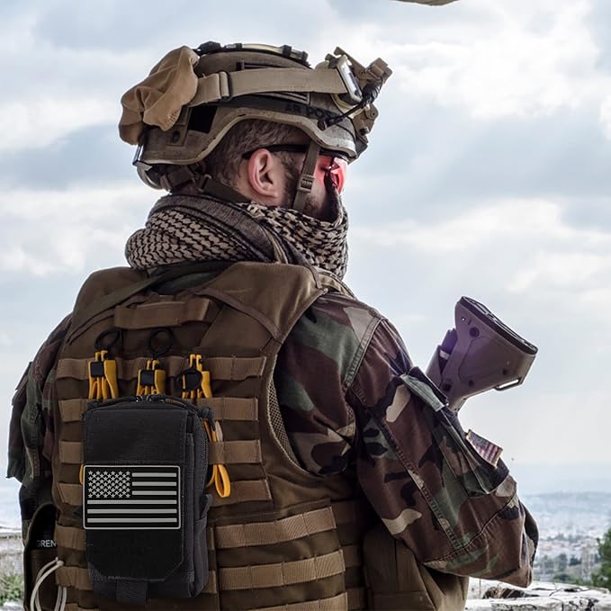 Tactical Molle Utility Pouch Cell Phone Pouch, Waist Bag Belt Pouch for Men, EDC Bag Gadget Organizer Vest Pack Purse Mobile Phone Case Hunting Compact Bag for Runing