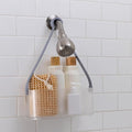 Bath Bliss 2 Way Deluxe Convertible Shower Caddy | Hang Over Shower Head or Shower Door | Bathroom Organization | Self Draining | Rust Resistant Plastic | Frost