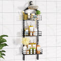 ODesign 3 Tier Height-Adjustable Shower Caddy Hanging Hanger Anti-Swing-Over The Shower Head Caddy-Shower Storage Organizer Bathroom Shelves Basket Shower Caddies-Black,11.9" x 4.84" x 36.2"