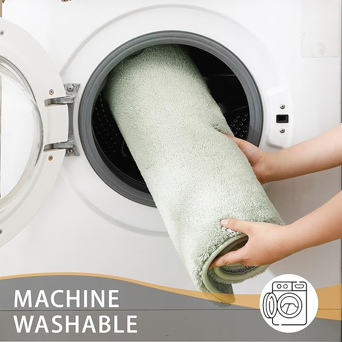 MINIDEAR Bathroom Rugs 44x24 Sage Green - Thick Memory Foam Bath Mat, Ultra Soft & Plush Fluffy, Non-Slip, Quick Dry, Absorbent Washable Floor Microfiber Mat for Tub, Home Decor Accessories