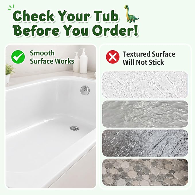 XIYUNTE Baby Bath Mat for Tub Non Slip Kids, BPA Free Extra Long Bathtub Mat 40x16 with Drain Holes and 200 Suction Cups, Non Toxic Machine Washable Toddler Bath Mat, Eco-Friendly Certified