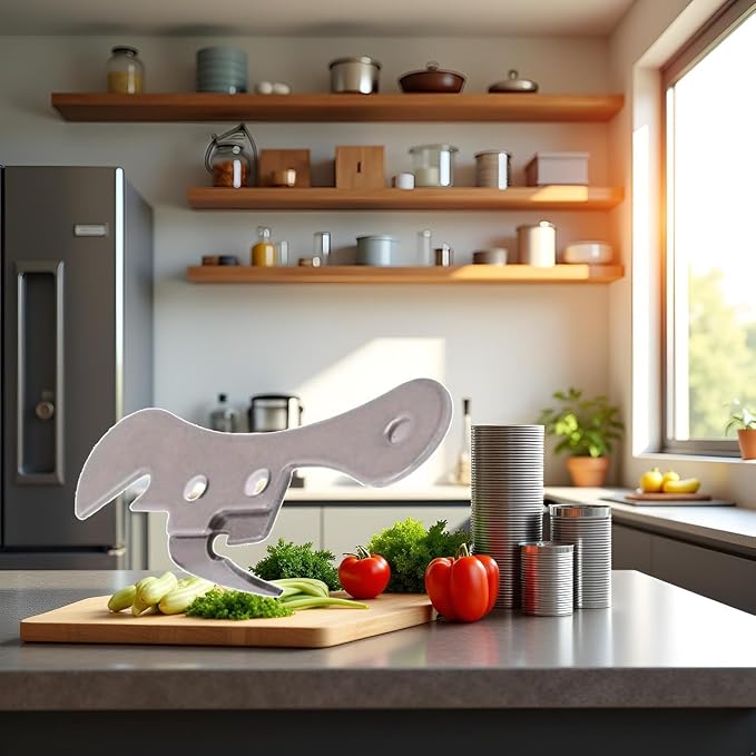2Pcs Silver One Size Stainless Steel Can Opener Manual Can Opener Multifunctional Kitchen Accessories, Manual Can Openers