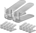CiBiZi Shoe Slots Organizers Clear Adjustable Space Saver Shoe Stacker Shoe Rack Holder Oraganizers for Closet Cabinet Storage Grey 10Pack