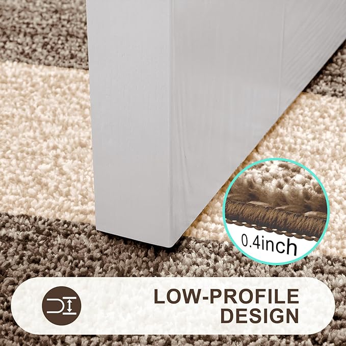 Kitinjoy Indoor Outdoor Door Mat, 59x20 Non-Slip Absorbent Dirt Trapper, Low-Profile Washable Inside Entrance Front Floor Mat, Sturdy Soft Entry Doormats for Entryway, Light Brown