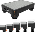 5-Level Adjustable Step Stool, 700 LBS Capacity Safety Bed Step for Seniors, Exercise Setp Platform, Portable Stair Assist for Elderly, Wide Step up for Kitchen, Car, Bedside & Shower, Grey