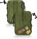 TACTICAL GEEK Block E4.0 EDC Compact Waist Pouch, Utility Pocket Organizer with Elastic Cord, Nylon Dual-Directional Zippers Tool Pouch, Multi-Purpose Small Gadget Organization for Daily Carry（Green）