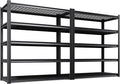 2-Pack Heavy Duty Garage Shelving for Garage, Warehouse & Workshop Storage Organization, 71" H x 46" W x 18" D Adjustable 5-Tier All Metal Wire Shelf for Tools, Storage Bins & Bulk Items
