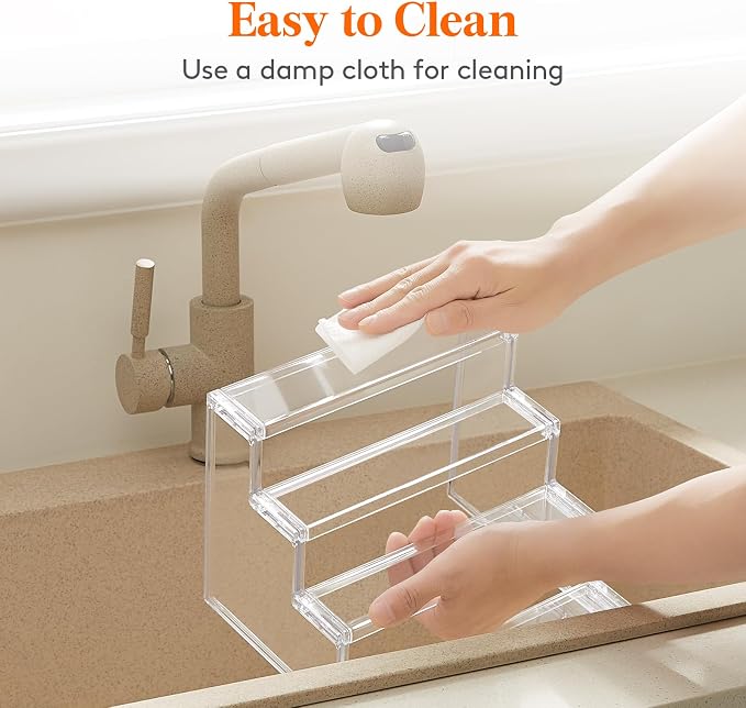 Lifewit Perfume Organizer, Bedroom Decor, Cologne Cupcake Stand, Tool-Free Assembly, Makeup Display Shelf for Vanity Bathroom Counter Storage, Clear, 23 cm/9", 2 Pcs