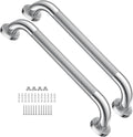 Shower Grab Bars for Bathtubs 16 Inch,Chrome Stainless Steel Bath Grab Bar, Knurled Bathroom Safety Rail, Shower Handrail Support, Handicap Elderly Senior Balance Assist Handles