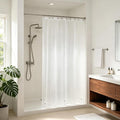 Barossa Design 54" x 78" Frosted Stall Shower Curtain Liner with 3 Magnets - Waterproof PEVA Shower Liner for Bathroom Stall, PVC Free, Metal Grommets - Frost, 54x78