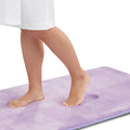 Memory Foam Bath Mat Non Slip Absorbent Super Cozy Velvet Bathroom Rug Carpet (72 inches X 24 inches, Lavender)