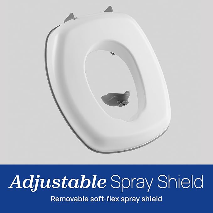 Chicco Toilet Topper, Easy-Clean Slip-Resistant Surfaces, Adjustable Soft-Flex Spray Shield and Grips, For children up to 60 lbs