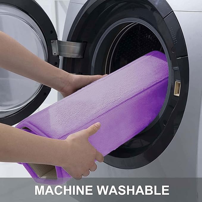 Buganda Memory Foam Bath Mat, 35.4" x 24", Ultra Soft and Non-Slip Bathroom Rugs, Water Absorbent and Machine Washable Bath Rug Runner for Bathroom, Shower, and Tub, Lavender