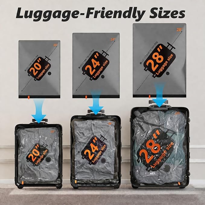 Travel Vacuum Bags with Cordless Electric Pump, 20 Combo Compression Packing Cubes for Clothing Clothes, Luggage Suitcase Organizer, Space Saver Vacation Cruise Travel Essentials