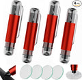 4 Pack Window Breaker Seatbelt Cutter, 2-in-1 Car Window Breaker Tool, Safe Hammer Glass Breaker and Seat Belt Cutter Underwater, Emergency Escape Tool with Test Glass for Automotive Accidents, Red