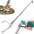 IC ICLOVER 60" Professional Snake Tongs, Extra Long Repitle Grabber Heavy Duty Rattle Snake Catcher Wide Jaw Handling Tool with Auto Lock, Non-Slip Grip Handle for Snake Moving Catching Transport