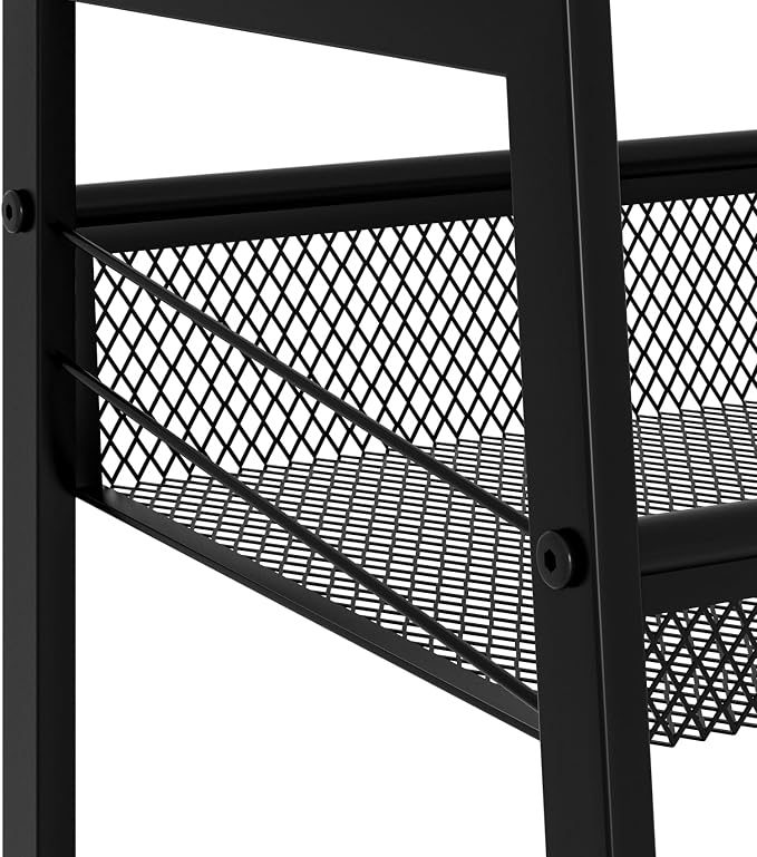 Masupu 3 Tier Bathroom Shelf, Bathroom Organizer and Storage for Small Space, Free-Standing Metal Rack Shelves Waterproof for Kitchen, Bathroom, Laundry, Toilet, Black