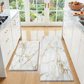 StepLively Kitchen Rugs and Mats, 2-Pack Low Profile Slip Resistant Kitchen Mats for Floor, in Front of Sink and Stove-17.3"*30"+17.3"*47"(Thickened)