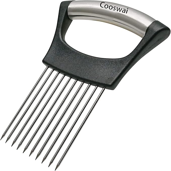 Cooswai Stainless Onion-Holder Slicing-Kitchen Assistant-Vegetable - Upgrade Chopper Slicings Tool, Food Slicing Assistant 1PC