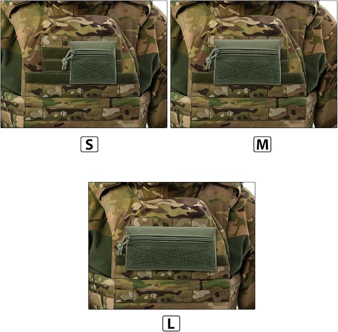 Qavctw Tactical Admin Pouch Bag with Hook and Loop Tool Storage Bag Snack Pouch Candy Bag Hanging Pouches Backpack Accessory Pouch
