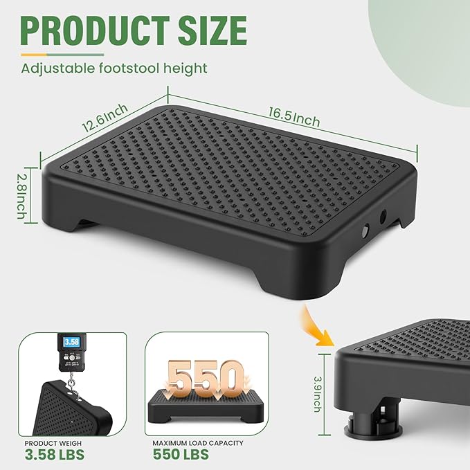 SOYO Mobility One Step Stool, Heavy Duty Indoor Outdoor Non-Slip Small Step Platform Assistive Device for Adult Elderly, Standing Support and Step Riser for Car, Bed, Door, Stair, Bathroom Black-Black