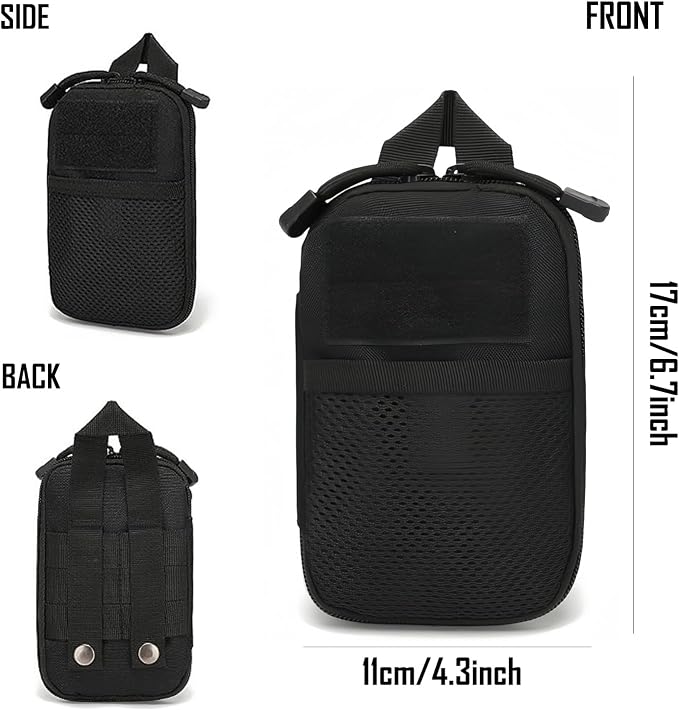 Tactical Molle Pouch – Compact EDC Utility Gear Pouch, Water-Resistant & Abrasion-Resistant 800D Nylon Belt Bag, Military Carry Accessory for Phone, Tools, and Essentials