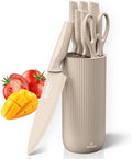 Knife Set, Brewin Kitchen Knife Set, Knives Set for Kitchen, Universal Knife Block, Utility Knife Block Set, New Home Essentials, Apartment Essentials, camping essentials, rv essentials