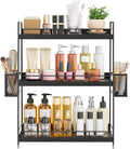 Bathroom Counter Organizer,Bathroom Countertop Organizer with Baskets,Vanity Organizers,Counter Shelf,Countertop Storage, Makeup Organizers(Black)