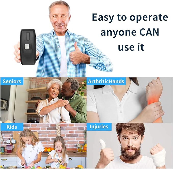 Electric Can Opener with LED Display, USB Rechargeable Electric Can Opener for Seniors & Arthritis, One-Touch Automatic Can Opener, Hands-Free, Smooth Edge, Compact, Cordless