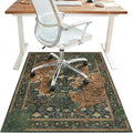 48"x72" Office Chair Mat for Hardwood Tile Floor, Under Desk Carpet Protector for Rolling Computer Chair Mat, Machine Washable Area Rug, Anti-Slip 1/5" Thick Low Pile Thin Vinyl Floor Mat, Forest Sage
