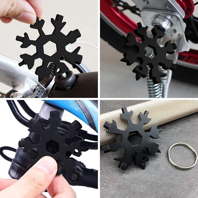Gifts for Men, 18-in-1 Snowflake Multitool, Anniversary Birthday Gifts for Men Husband Him, Father Day Gift for Camping Accessories Cool Gadgets Tools, Mens Gift for Dad Who Have Everything