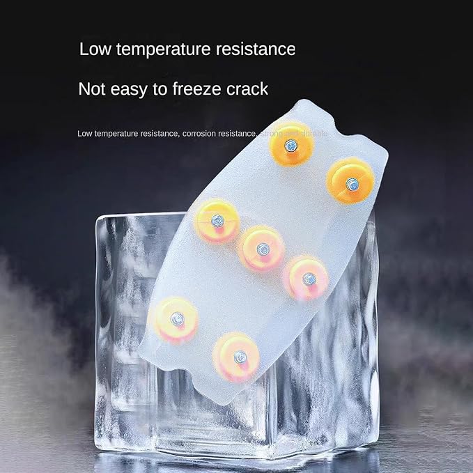 Ice Cleats Shoes, Anti Slip Aid, 4.13x2.16 Inch Crampon Piece with Winter Use, Hiking Helper with, Compact Utility Tool, Home Accessories for Men Women Fishing Sports Garden Park Running