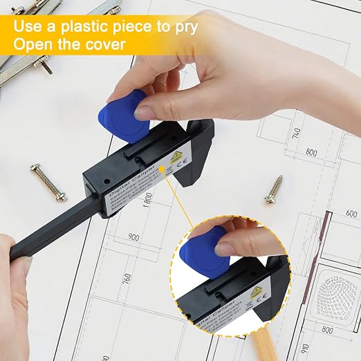 Digital Caliper, Sangabery Dial Caliper 6 Inch with Extra-Large LCD Screen, Plastic Vernier Calipers Measuring Tool, Electronic Ruler, Inch & Millimeter Conversion, Use for Jewelry, Industrial, DIY