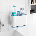 Toothbrush and Toothpaste Holders for Bathrooms Countertop - Detachable 5 Slots Kids Electric Toothbrush Holders Set Wall Mounted with Removable Dividers for Bathroom Decor and Accessories Organizer