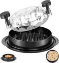 SoulLife Chicken Shredder 8 Inches, Chicken Shredder Tool Twist for Pork Beef Chicken, Meat Shredder, Clear Lid, Ergonomic Handle, Strong Anti-slip, BPA Free, Easy to Clean, Dishwasher Safe (Black)