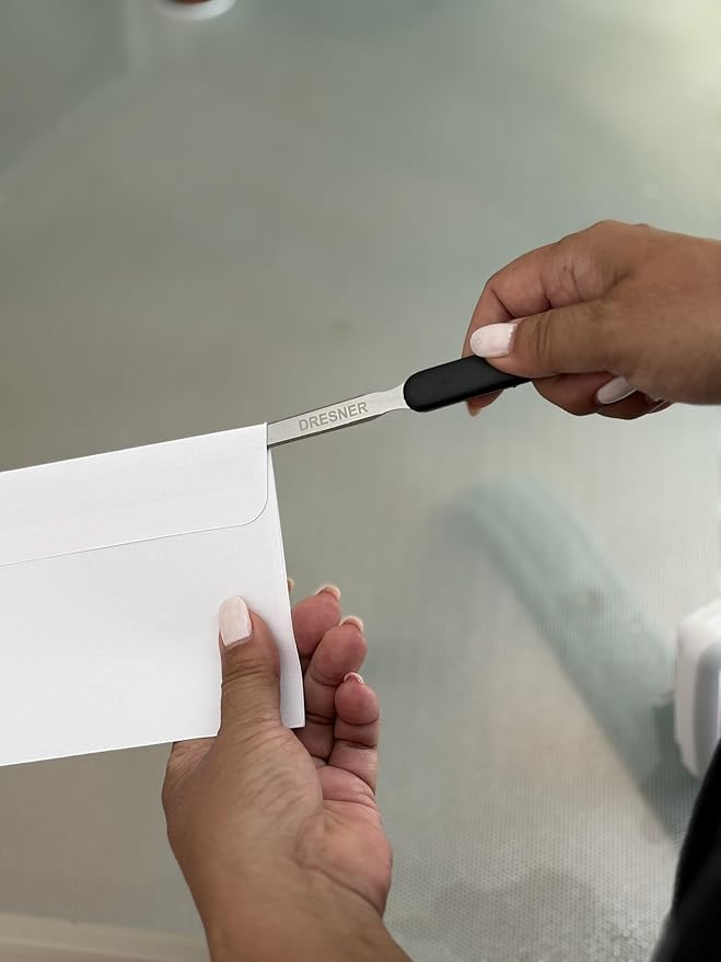 1 Lightweight Stainless Steel Letter Opener, 7.5 Inches Long and One-Piece Construction, Perfect Envelope, Mail and Letter Opener Envelope Slitter for the Home and Office.