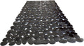 “Pebbles” Non-Slip Bathtub/Shower Mat 27.5”x14” Rectangular, Non-Toxic, Safe, Clean, Machine-Washable, Superior Grip & Drainage, Vinyl, for Smooth Floors ONLY, Transparent Black