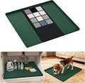 URMONA Waterproof Silicone Under Sink Mat 22'' x 22'' Shelf Liner for Kitchen and Bathroom, Cabinet and Counter Protector, Storage and Organizers, Litter Mat, Pet Cat Puppy Essentials(Green)