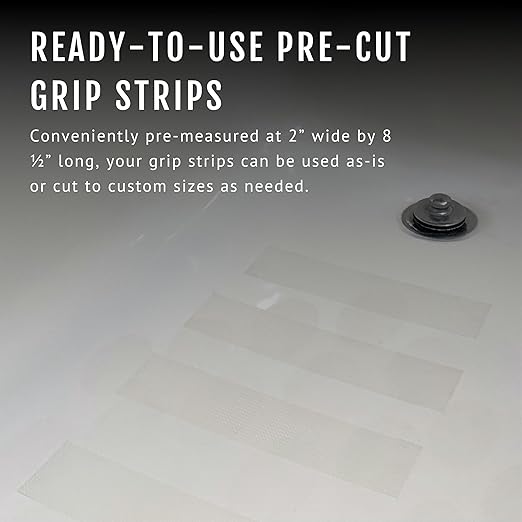 CATTONGUE GRIPS 2” Non-Abrasive Grip Tape Strips - Heavy-Duty, Waterproof Anti-Slip Tape for Furniture, Bathtubs, Frames, Gaming & More - Indoor & Outdoor Anti-Slip Solution (Clear, 1-Pack)