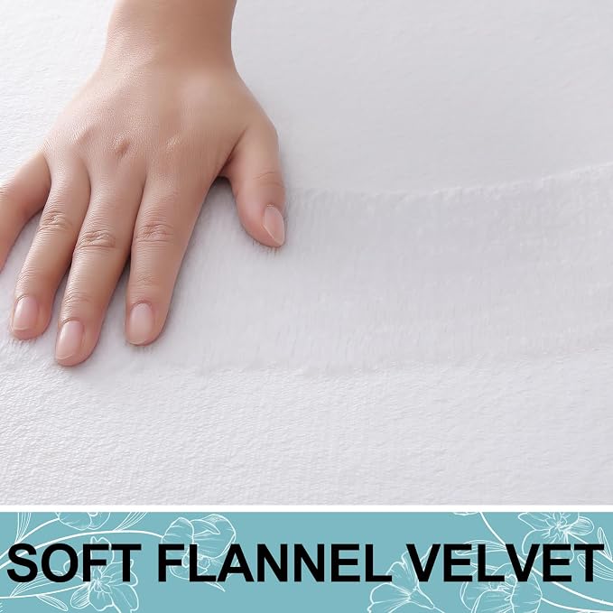 Smiry Memory Foam Toilet Rugs U-Shaped 24x20, Extra Soft Absorbent Non-Slip Contour Bathroom Rugs, Machine Washable Bath Mats for Toilet, White
