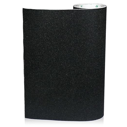 BOMEI PACK Grip Tape 15.7Inch x 16.5Ft - Black Heavy Duty Anti Slip Tape for Stairs Outdoor/Indoor Waterproof Safety Non Skid Roll for Stair Steps Traction Tread Grips Adhesive Non Slip Strips
