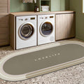 Rubber Bath mats Quick-Drying Non-Slip Bathroom mat Super Absorbent Bath mat Instant Dry Bath mat, Bathroom Rug in Front of The Kitchen Sink, Shower Room, Bathtub, Oval(Beige+17x59in)